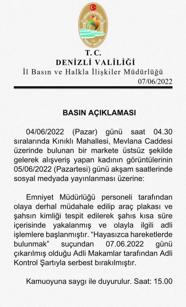 Tekel bayisine yarı çıplak giren kadına gözaltı (2)