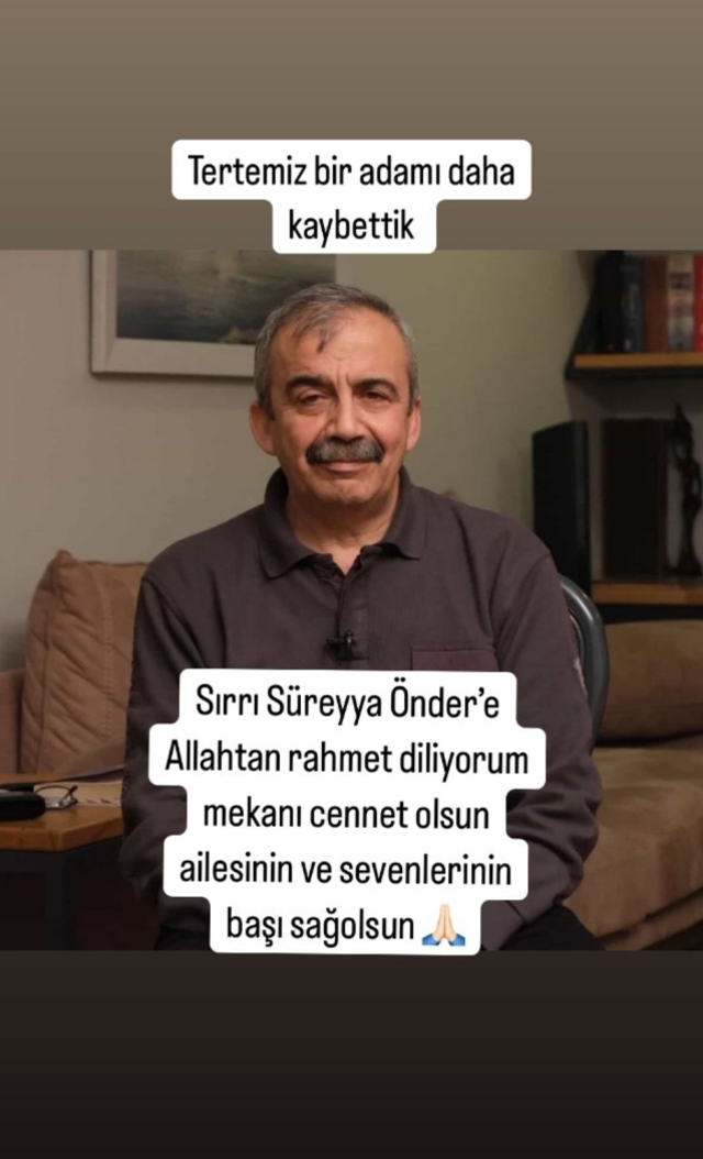 Sırrı Süreyya Önder'in vefatı sonrası ünlülerden peş peşe taziye mesajları