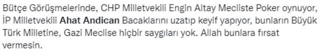 İYİ Partili vekil, TBMM'de bütçe görüşmelerini ayaklarını koltuğa uzatarak dinledi! Tepki yağıyor