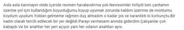 Ankara'da bir otel sahibinin müşterilerin yorumlarına verdiği yanıtlar infial yarattı