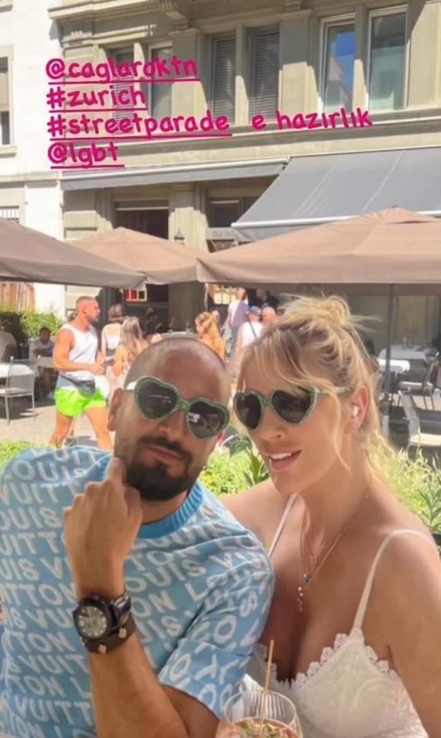 Yeni gelin Seda Sayan'ın balayı tatilinden ilginç kare! LGBT yürüyüşüne destek oldu