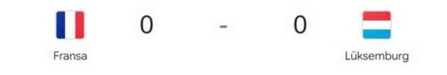 Fransa Lüksemburg maçı kaç kaç, bitti mi? MAÇ SKORU! Fransa Lüksemburg maçı kaç kaç, canlı maç skoru!