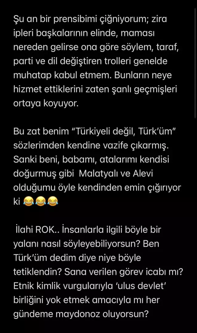 Defne Samyeli ile Rasim Ozan Kütahyalı arasında kimlik tartışması