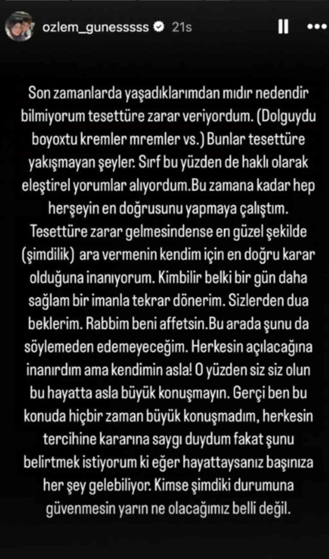 Tesettüre girip adını bile değiştiren Popstar Özlem Güneş açılıp saçıldı