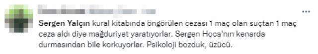 Rakip takım taraftarları öfkeden çıldırdı! Sergen Yalçın'a verilen cezaya tepkiler çığ gibi
