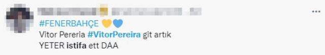 Bir tane bile destekçi bulamayacak hale geldi! Fenerbahçe taraftarı, Vitor Pereira'yı istifaya çağırıyor