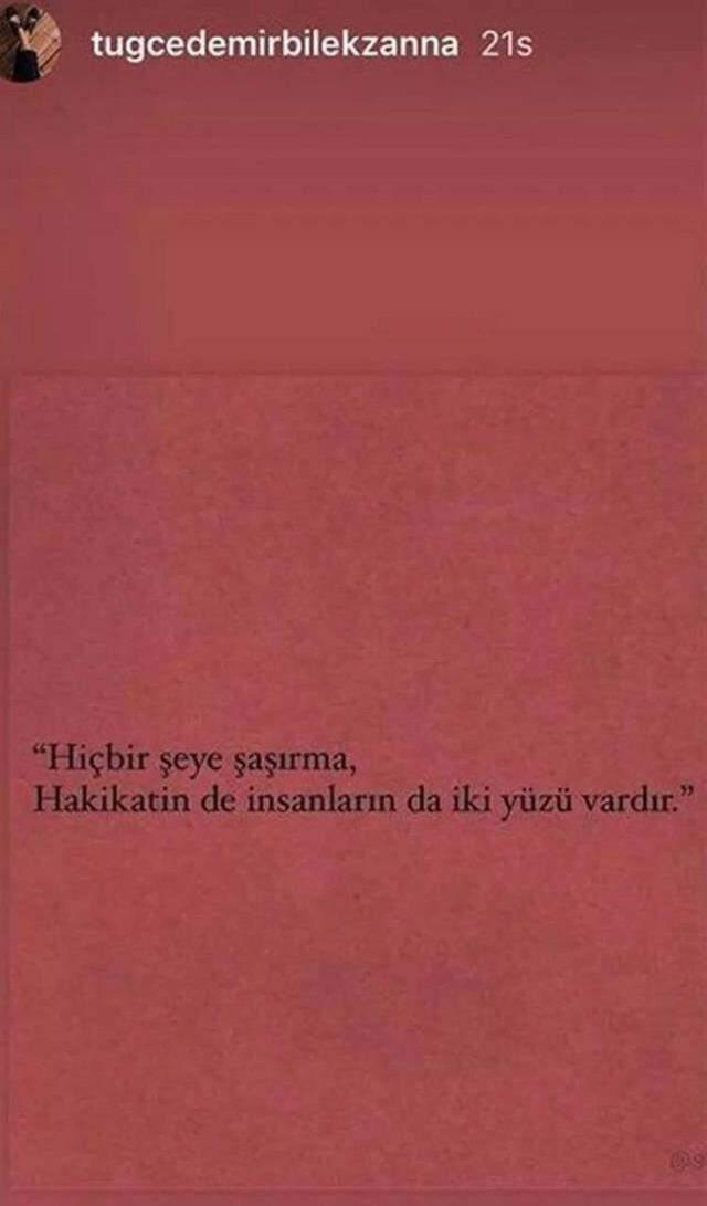 Tuğçe Demirbilek'ten eşi Danilo Zanna'ya üstü kapalı gönderme: Hiçbir şeye şaşırma