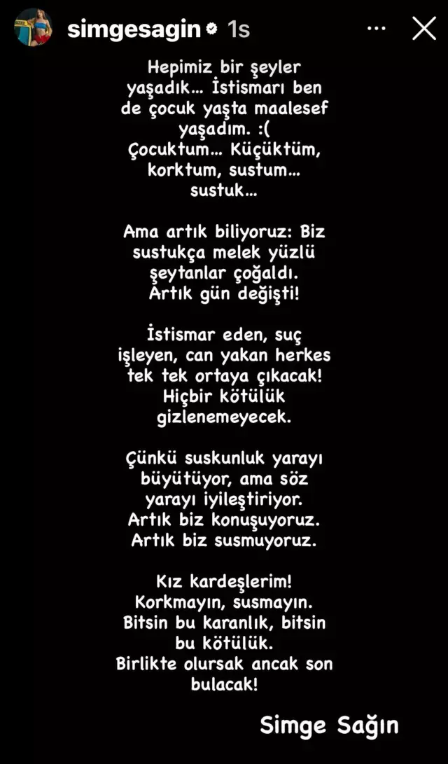 Simge Sağın’ın Çocukken Yaşadığı İstismarı Anlatması ve Kadınlara Çağrı