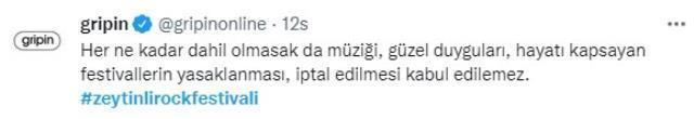 Ünlü isimler, Zeytinli Rock Festivali'nin iptal edilmesine tepki gösterdi