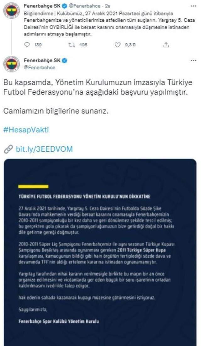 Fenerbahçe milyarlık kayıplarının telafisi için ilk adımı attı! TFF'ye sürpriz kupa başvurusu