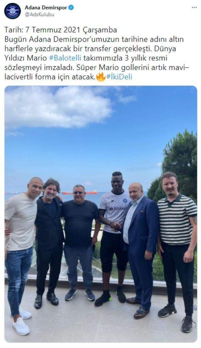 Son Dakika: Mario Balotelli, Adana Demirspor ile 3 yıllık sözleşme imzaladı