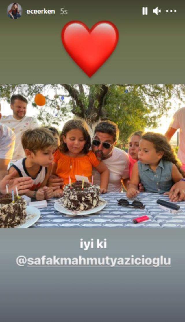 Mavi dekolteli bikinisiyle poz veren Ece Erken, aldığı kilolara dert yandı