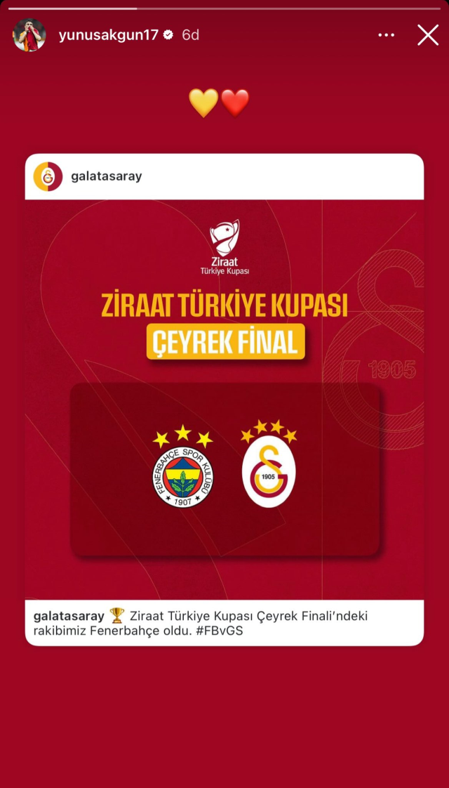 Galatasaray'ın yıldızları, kuapadaki Fenerbahçe eşleşmesi için peş peşe paylaşım yaptı