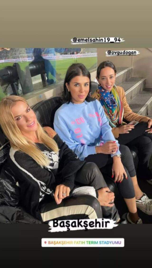Ivana Sert, Selçuk Şahin'in davetlisi olarak Başakşehir-Beşiktaş maçını tribünden izledi