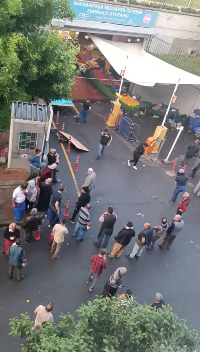 Kapalı pazar yeri havalandırmasına biber gazı sıkıp kaçtı