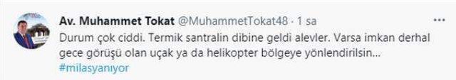 Milas'ta termik santral yakınlarına ulaşan yangın nedeniyle bölge boşaltılıyor