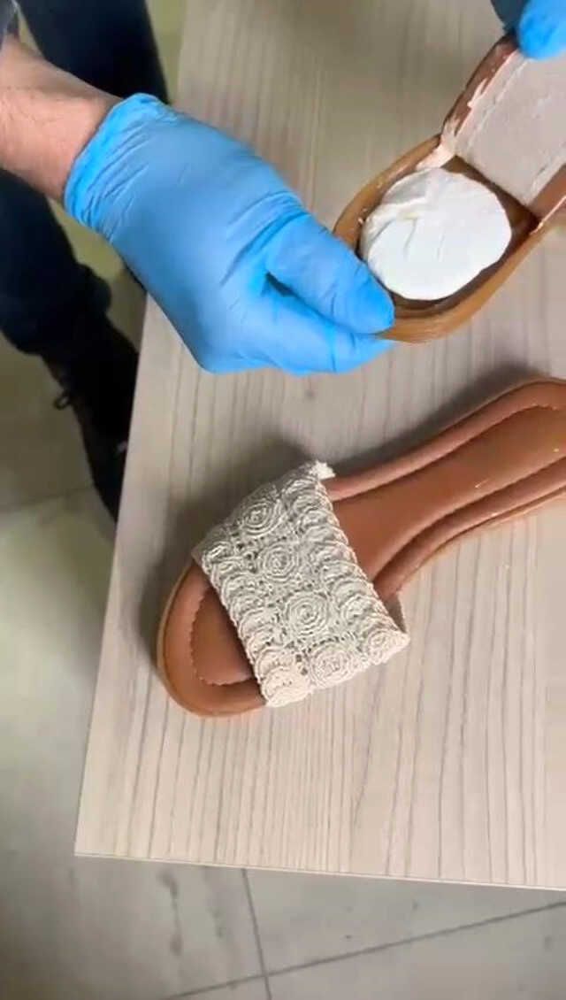 Eve kargo ile gelen terliğin içinden uyuşturucu çıktı