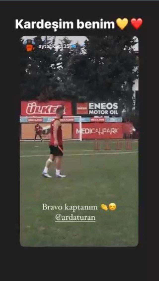 Galatasaray'ın antrenmanda attığı şık frikik golü taraftarı mest etti