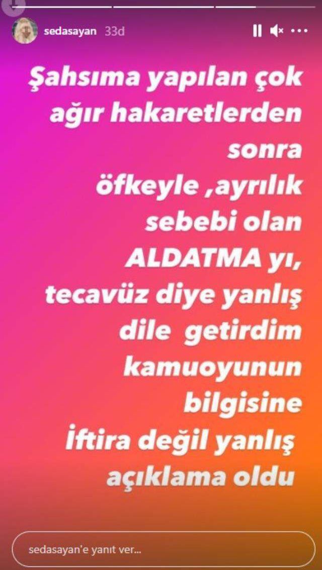 Mehmet Ali Erbil için 'Evindeki hizmetçiye tecavüz etti' diyen Seda Sayan geri adım attı: Yanlış açıklama oldu