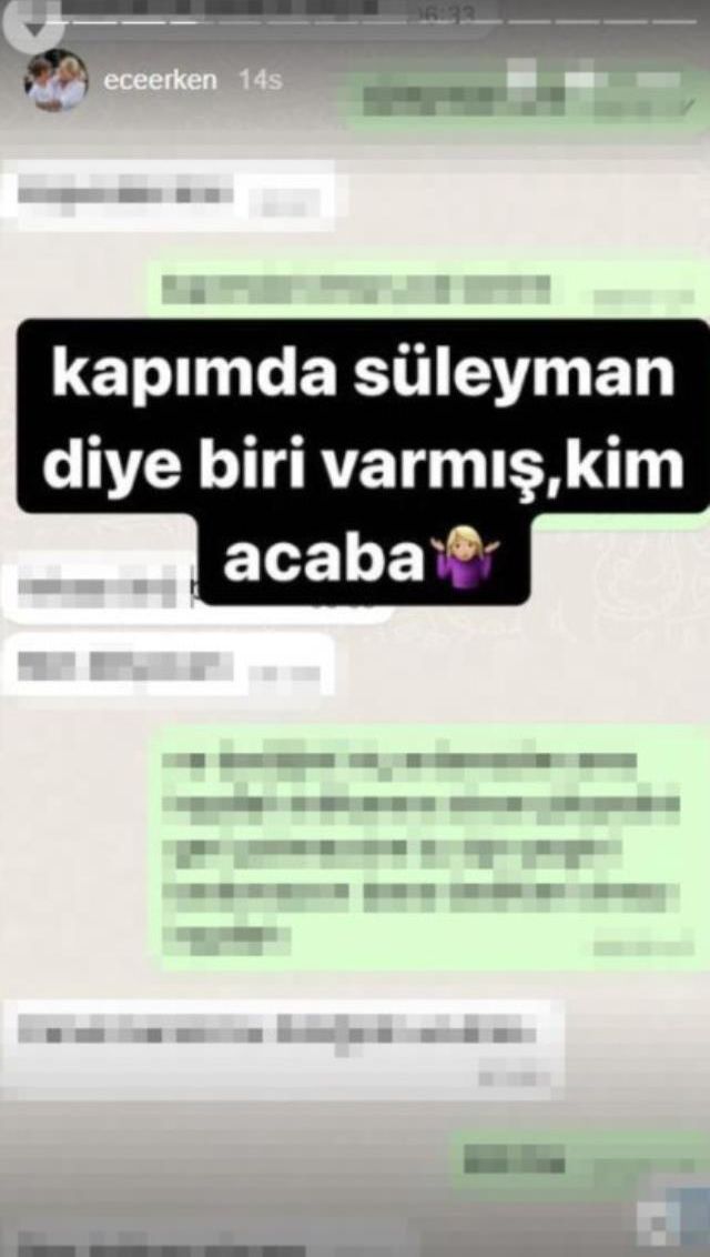 Ece Erken, eşi Şafak Mahmutyazıcıoğlu'nun ağabeyi tarafından tehdit edildiğini söyleyerek mesajları ifşa etti