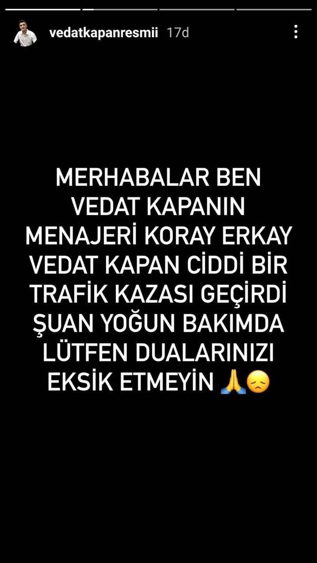 Film gibi olay! Vedat Kaplan, sahnede türkü söylerken kendi ölüm haberini aldı