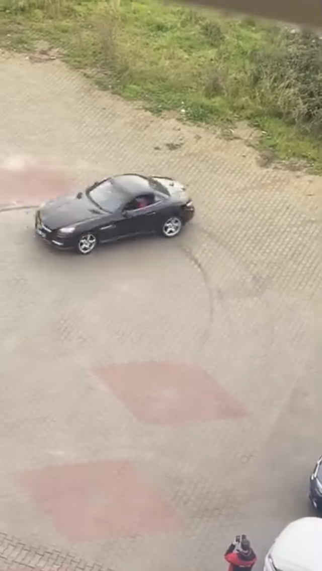 Maltepe'de özel hastanenin valeleri müşterinin otomobiliyle drift attı