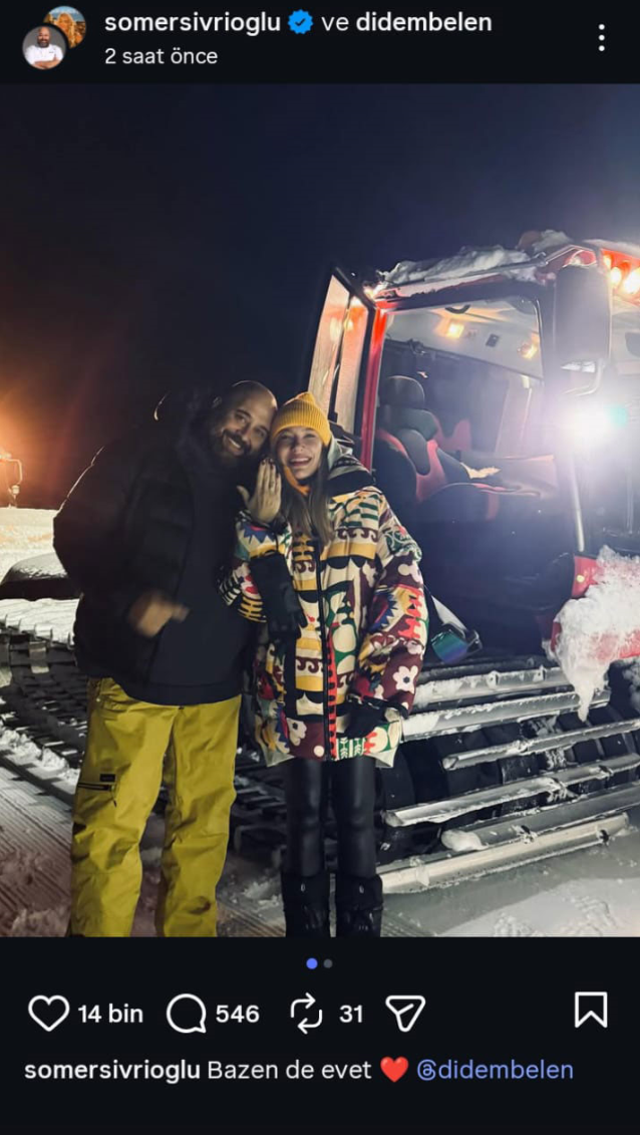 Somer Sivrioğlu'ndan sevgilisine unutulmaz evlenme teklifi