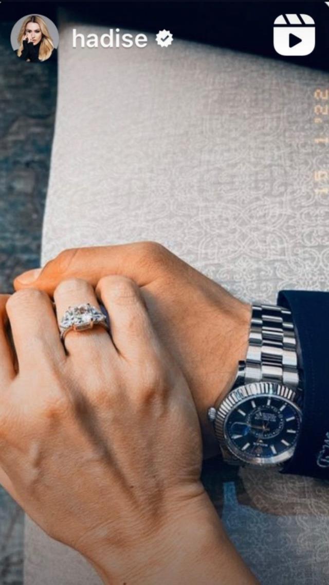 Hadise, Mehmet Dinçerler'in evlilik teklifini kabul etti