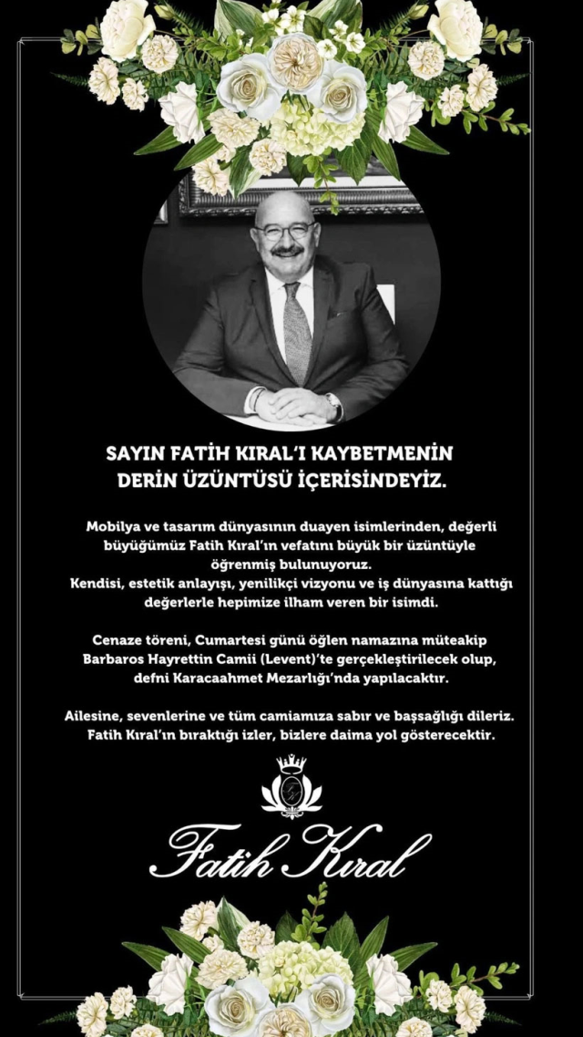 Ünlü iş insanı Fatih Kıral hayatını kaybetti