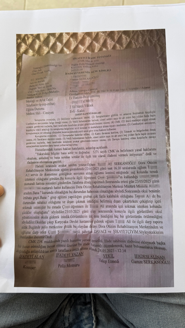 Otizmli çocuğa darp iddiası, öğretmenin açıklaması akılalmaz