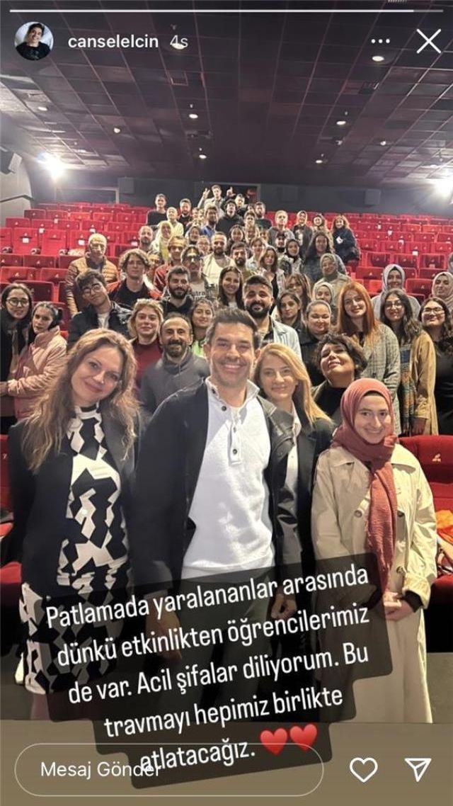 Ünlü oyuncu Cansel Elçin İstiklal'deki bombalı saldırıdan kıl payı kurtulmuş