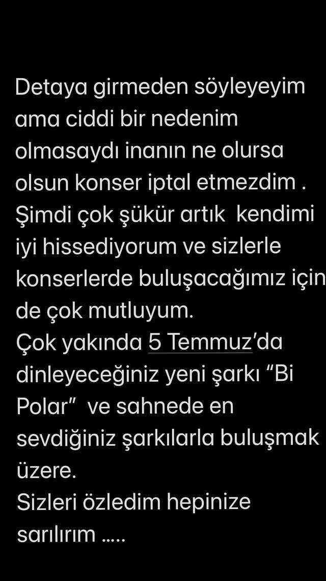 Sertab Erener konserlerini neden iptal etti? Sertab Erener hasta mı?