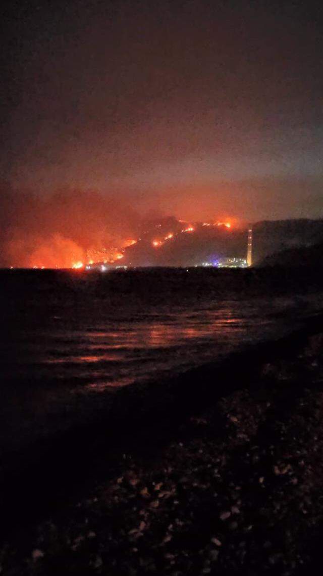 Milas'ta termik santral yakınlarına ulaşan yangın nedeniyle bölge boşaltılıyor