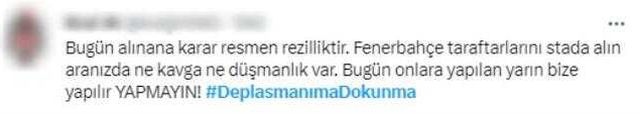 Tarihi dayanışma! Ezeli rakip taraftarları, Fenerbahçelilere verilen yasağa karşı tek yürek