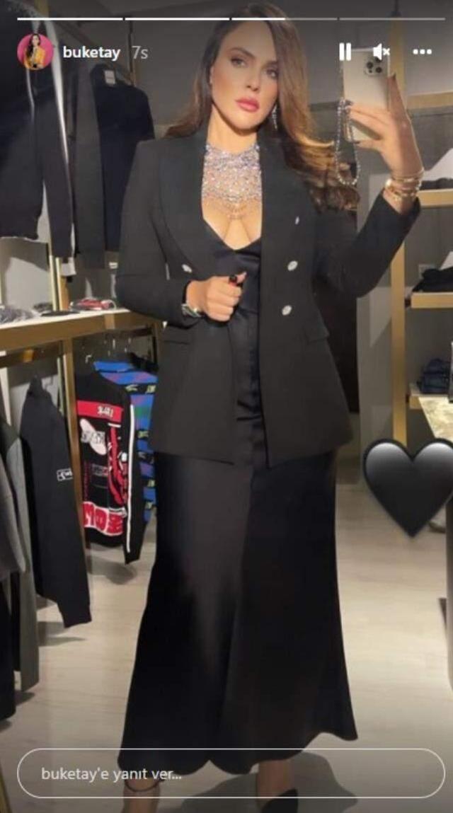 Defileye katılan Buket Aydın, cesur göğüs dekoltesiyle göz kamaştırıyor