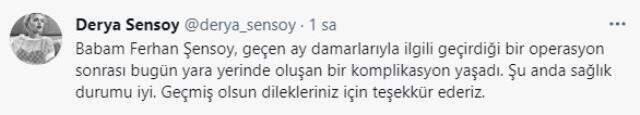 İç kanama geçiren Ferhan Şensoy'la ilgili sevindiren haberi kızı Derya Şensoy verdi: Babamın durumu iyi