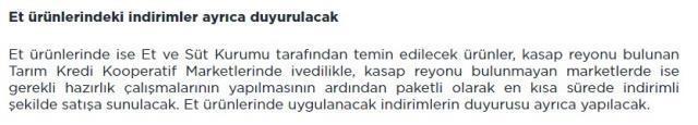 Tarım Kredi'den bir müjde daha! 30'dan fazla üründen sonra şimdi de kasap reyonunda indirim yapılacak