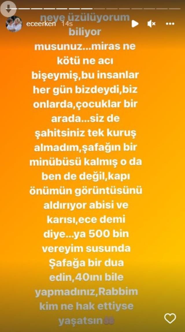 Ece Erken, eşi Şafak Mahmutyazıcıoğlu'nun ağabeyi tarafından tehdit edildiğini söyleyerek mesajları ifşa etti
