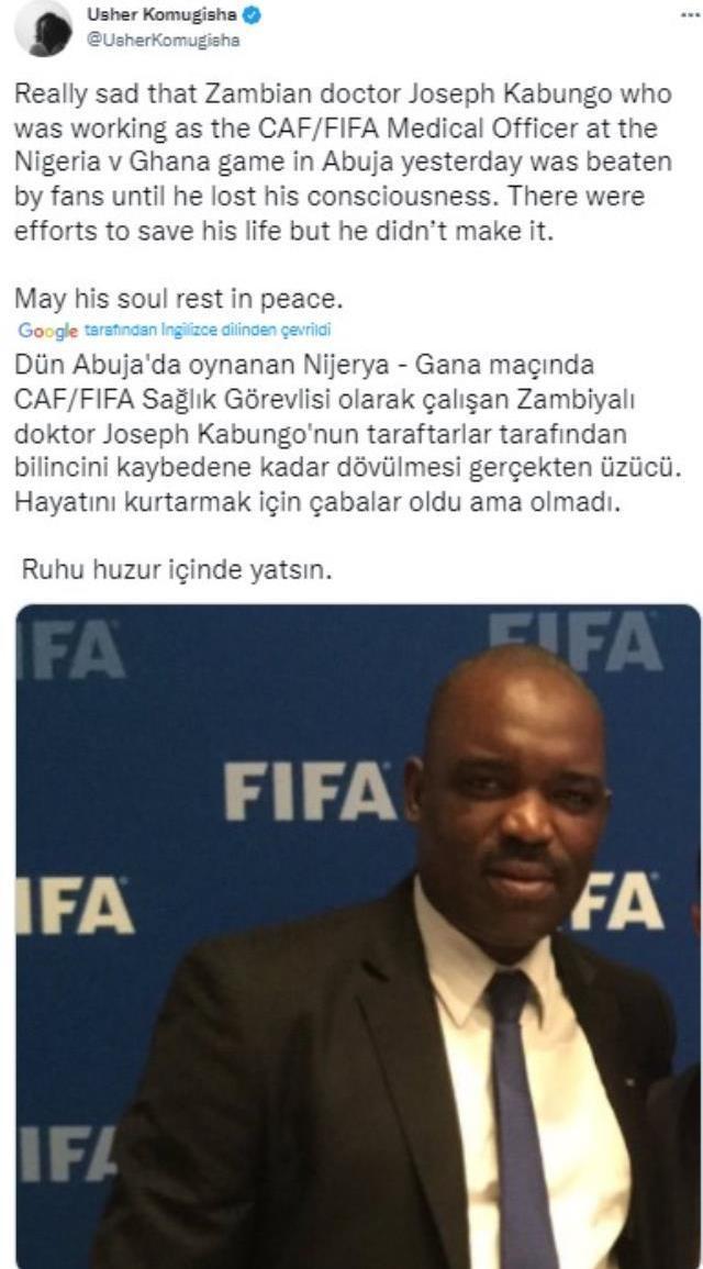 Resmen vahşet! Nijerya-Gana maçında doktor dövülerek öldürüldü