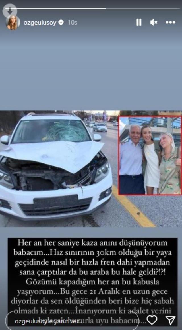 Babasını kaybeden Özge Ulusoy bir deri bir kemik kaldı