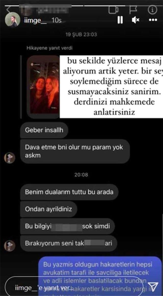 Ebrar Karakurt'tan ayrılan İmge'ye skandal mesaj! Sosyal medyadan ifşa etti