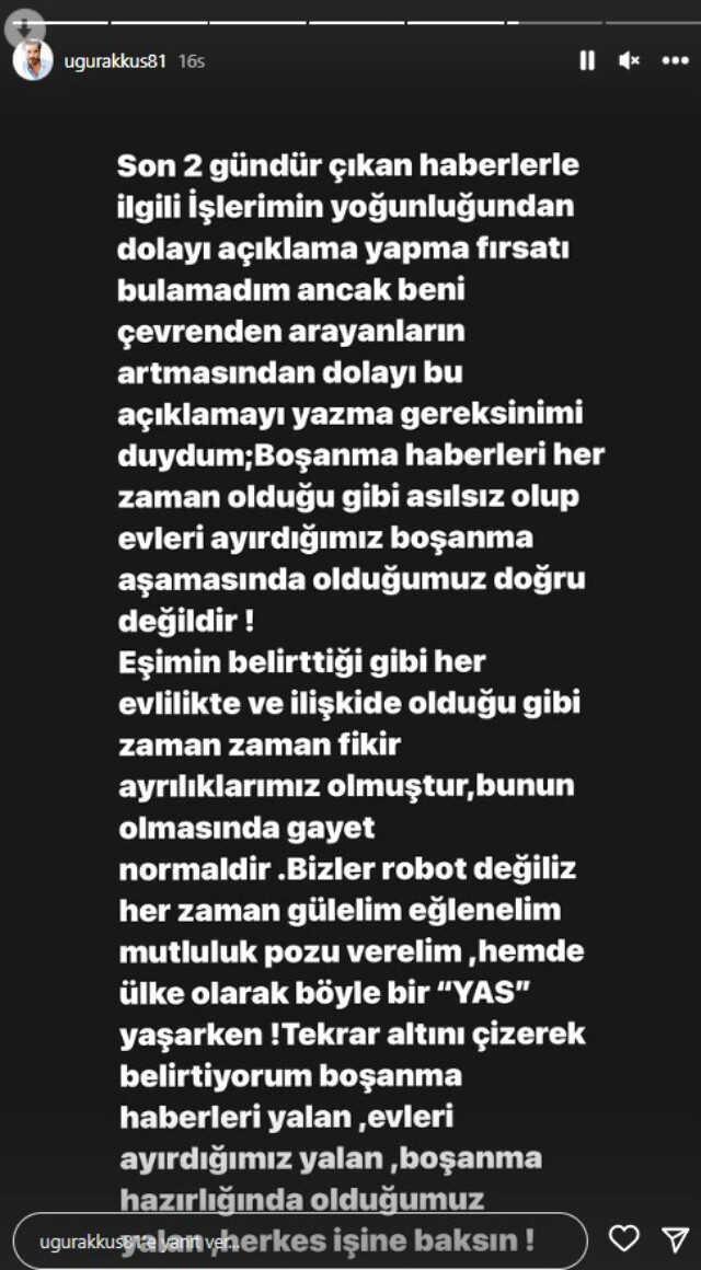 Ebru Şallı ve Uğur Akkuş boşandı mı, ne zaman boşandı, boşanıyor mu? Ebru Şallı boşanma açıklaması nedir?