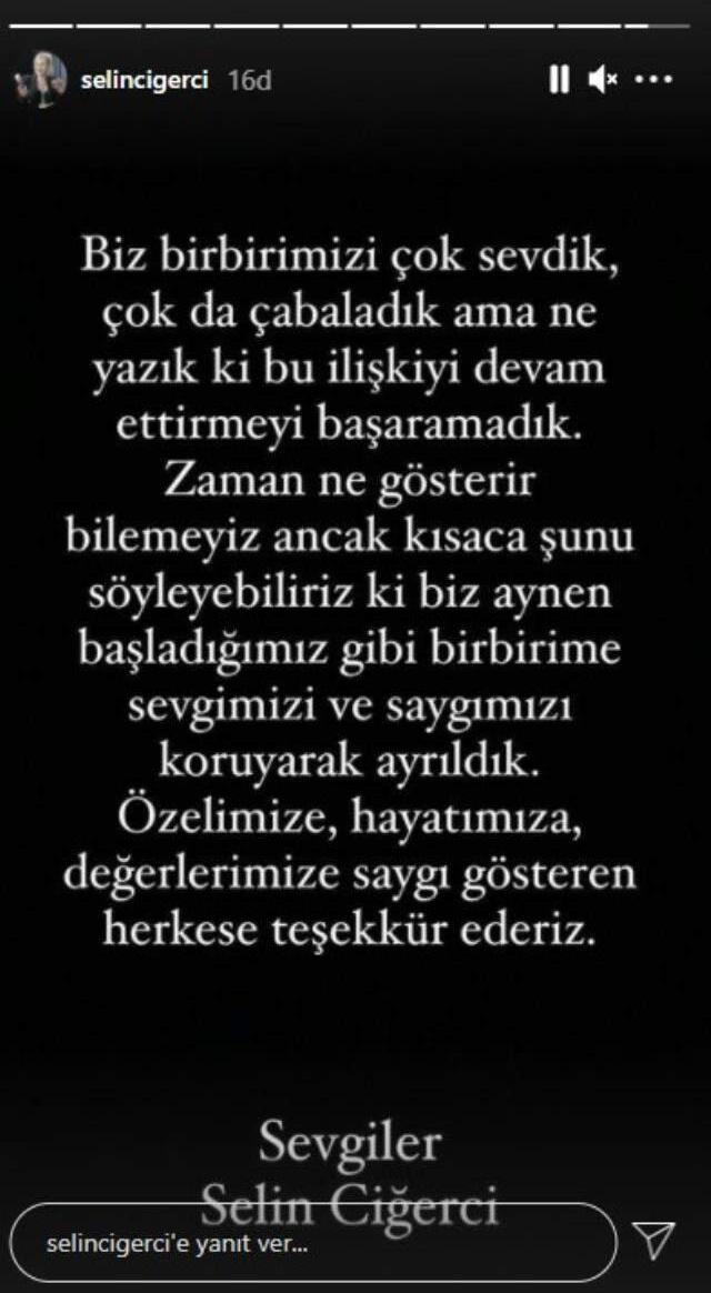 2 yıllık evliliği 15 dakikada biten Selin Ciğerci Çıra, soyadını değiştirdi