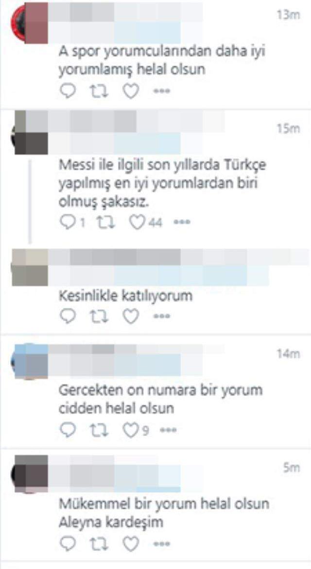Aleyna Tilki'nin başarılı Messi yorumu futbolseverleri mest etti