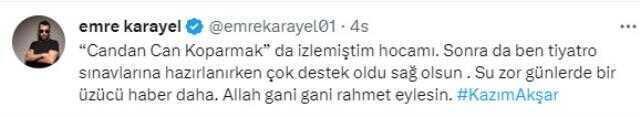Oyuncu Kazım Akşar'ın ani ölümü sanat dünyasını yasa boğdu! Paylaşımlar peş peşe geldi