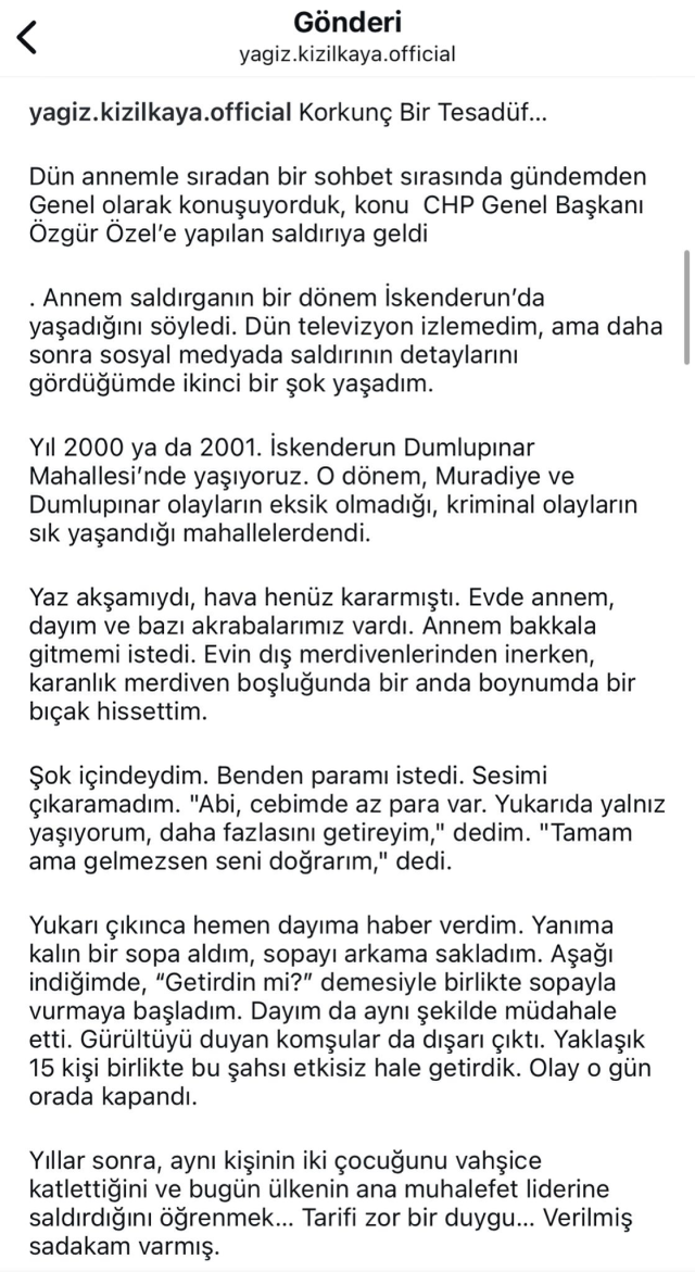 Özgür Özel'e saldıran cani, 24 yıl önce de bıçak zoruyla çocuğun parasını gasbetmiş