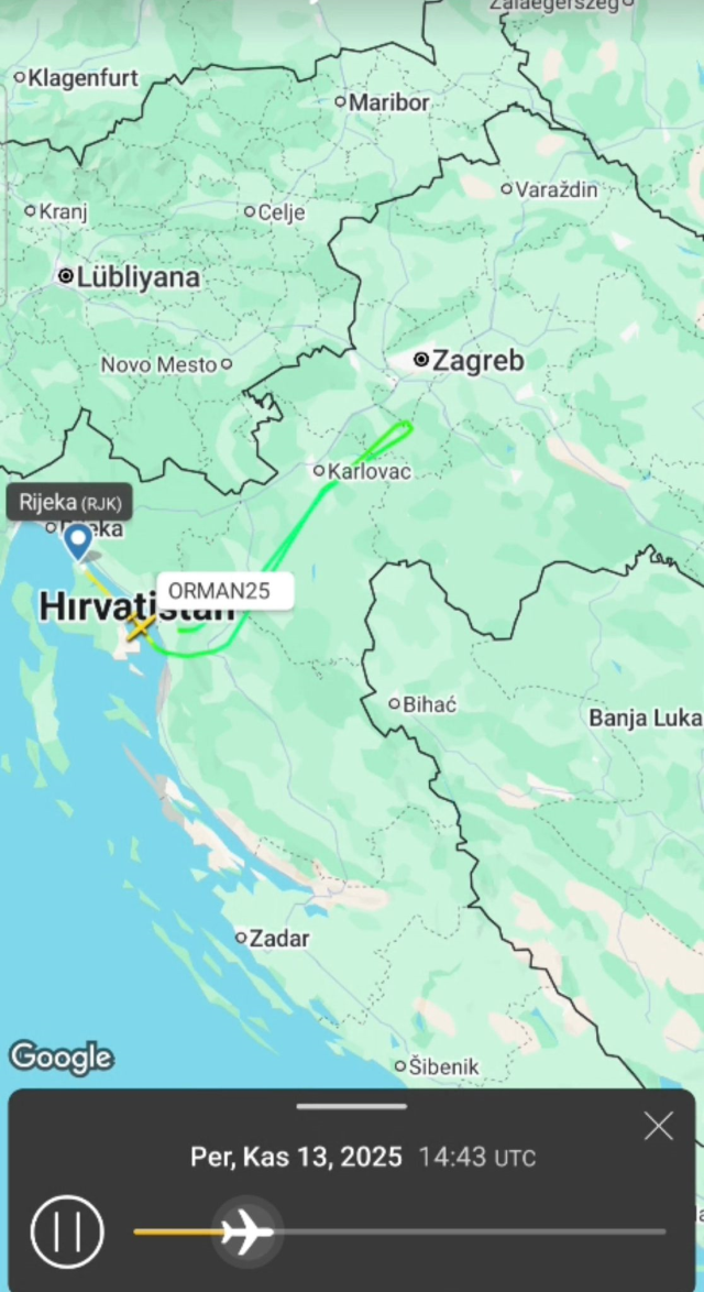 İşte Hırvatistan'da düşen yangın söndürme uçağının radar görüntüleri