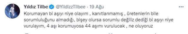 Aşı olmayı reddeden Yıldız Tilbe'nin Kıbrıs'ta vereceği konser iptal edildi