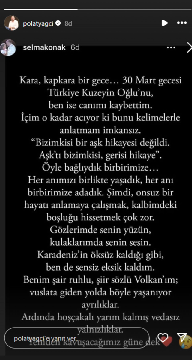Volkan Konak'ın 35 yıllık eşinden yürek burkan paylaşım