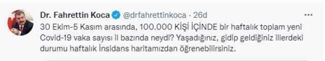 Son Dakika: Bakan Koca, haritayı paylaştı! İşte vaka yoğunluğu en çok artan 10 il